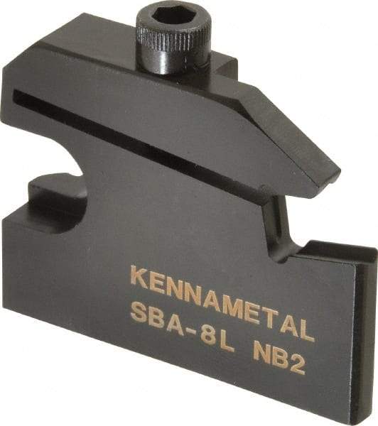 Kennametal - Left Hand, 0.315" Insert Width, 1 Inch Max Depth of Cut, Indexable Cutoff and Grooving Support Blade - SBA8L - USA Tool & Supply