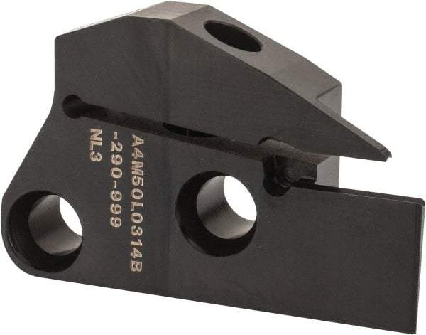 Kennametal - 3mm Groove Width, 14mm Max Depth of Cut, Left Hand Cut, A4M-B Indexable Grooving Blade - 3 Seat Size, Series A4 - USA Tool & Supply