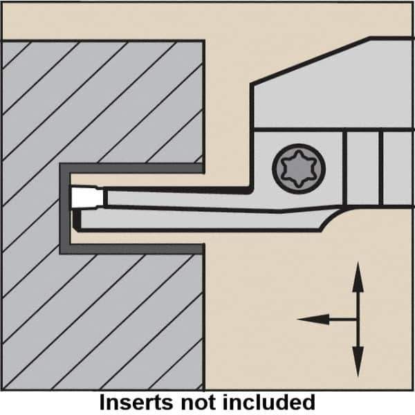 Kennametal - 10mm Groove Width, 24mm Max Depth of Cut, Left Hand Cut, A4M-B Indexable Grooving Blade - 10 Seat Size, A4G1000M10P08GMP Insert Style, Series A4 - USA Tool & Supply