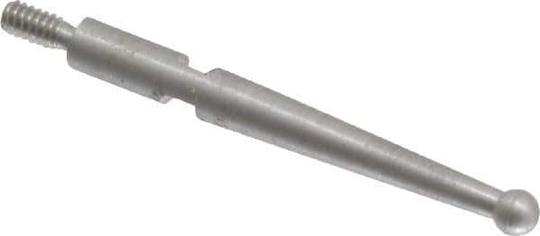 SPI - 0.08" Ball Diam, Steel, Ball Test Indicator Contact Point - 13/16" Contact Point Length, Use with Interapid Test Indicators - USA Tool & Supply