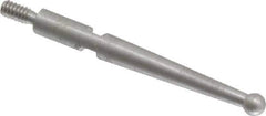 SPI - 0.08" Ball Diam, Steel, Ball Test Indicator Contact Point - 13/16" Contact Point Length, Use with Interapid Test Indicators - USA Tool & Supply