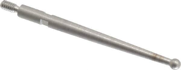 SPI - 0.078" Ball Diam, Steel, Ball Test Indicator Contact Point - 1-5/16" Contact Point Length, Use with Starrett Test Indicators - USA Tool & Supply