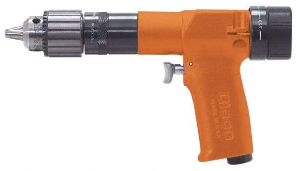 Cleco - 1/2" Keyed Chuck - Pistol Grip Handle, 600 RPM, 0.7 hp, 90 psi - USA Tool & Supply