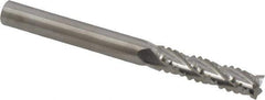 M.A. Ford - 5/16" Diam, 1-3/8" LOC, 4 Flute Solid Carbide Roughing & Finishing Square End Mill - Uncoated, 3-1/4" OAL, 5/16" Shank Diam, Straight Shank, 30° Helix, Centercutting, Extra Long Length - USA Tool & Supply