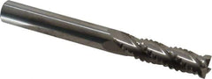 M.A. Ford - 3/8" Diam, 1-1/2" LOC, 4 Flute Solid Carbide Roughing & Finishing Square End Mill - Uncoated, 3-1/2" OAL, 3/8" Shank Diam, Straight Shank, 30° Helix, Centercutting, Extra Long Length - USA Tool & Supply