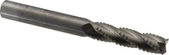 M.A. Ford - 7/16" Diam, 1-3/4" LOC, 4 Flute Solid Carbide Roughing & Finishing Square End Mill - Uncoated, 4" OAL, 7/16" Shank Diam, Straight Shank, 30° Helix, Centercutting, Extra Long Length - USA Tool & Supply