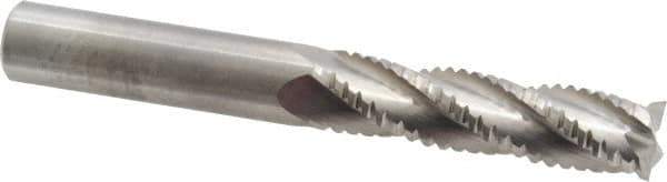 M.A. Ford - 1/2" Diam, 2" LOC, 4 Flute Solid Carbide Roughing & Finishing Square End Mill - Uncoated, 4" OAL, 1/2" Shank Diam, Straight Shank, 30° Helix, Centercutting, Extra Long Length - USA Tool & Supply