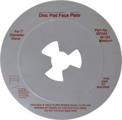 3M - 7" Max Diam, Abrasive Disc Face Plate - 5/8-11, 7,000 RPM - USA Tool & Supply
