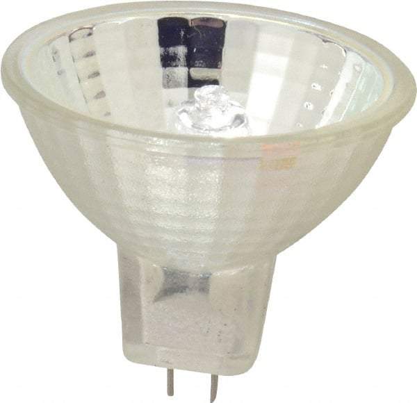 Value Collection - 410 Watt, 82 Volt, Halogen Miniature & Specialty MR16 Lamp - 2 Pin Base, 50 to 749 Equivalent Range, Neutral (3,000 to 3,699), 1-5/8" OAL - USA Tool & Supply