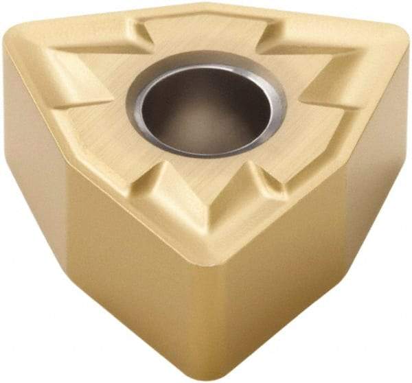 Seco - WNMG333 MR3 Grade CP200 Carbide Turning Insert - TiAlN/TiN Finish, 80° Trigon, 3/8" Inscr Circle, 3/16" Thick, 3/64" Corner Radius - USA Tool & Supply