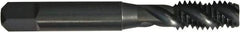 Vermont Tap & Die - M12x1.75 Metric 3 Flute 6H Modified Bottoming Spiral Flute Tap - Powdered Metal, Oxide Finish, 3-3/8" OAL, Right Hand Flute, Right Hand Thread, D6, Series 5750SM - USA Tool & Supply