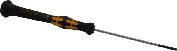 Wera - Electronic/Electrostatic Slotted Screwdriver - Round Shank, Ergonomic Handle - USA Tool & Supply