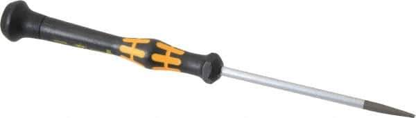 Wera - Electronic/Electrostatic Slotted Screwdriver - Round Shank, Ergonomic Handle - USA Tool & Supply