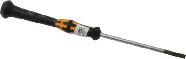 Wera - Electronic/Electrostatic Slotted Screwdriver - Round Shank, Ergonomic Handle - USA Tool & Supply