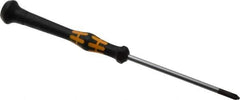 Wera - #1, 6-7/8" OAL, Electronic/Electrostatic Phillips Screwdriver - 3-1/8" Blade Length, Round Shank, Ergonomic Handle - USA Tool & Supply
