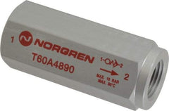 Norgren - 1/2" NPT Low Flow Air Fuse - 0 to 232 psi, Shutoff Valve & Aluminum Material - USA Tool & Supply