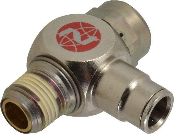 Norgren - 1/2" Tube x 1/2" NPTF Pilot Operated Check Valve - 15 to 150 psi & Brass Material - USA Tool & Supply