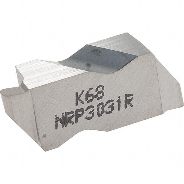 Kennametal - 3031NRP Grade K68, 1.58mm Cutting Width Carbide Grooving Insert - 2.39mm Max Depth of Cut, Right Hand, 0.79mm Corner Radius, Uncoated - USA Tool & Supply