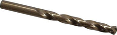 Triumph Twist Drill - 27/64" 135° Cobalt Jobber Drill - Oxide/Gold Finish, Right Hand Cut, Spiral Flute, Straight Shank, 5-3/8" OAL, Split Point - USA Tool & Supply