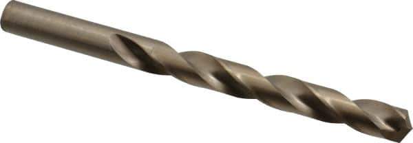 Triumph Twist Drill - 29/64" 135° Cobalt Jobber Drill - Oxide/Gold Finish, Right Hand Cut, Spiral Flute, Straight Shank, 5-5/8" OAL, Split Point - USA Tool & Supply