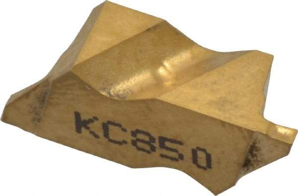 Kennametal - 2031NG K Grade KC850, 0.79mm Cutting Width Carbide Grooving Insert - 1.27mm Max Depth of Cut, Left Hand, 0.09mm Corner Radius, TiC/TiCN/TiN Finish - USA Tool & Supply