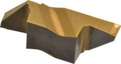 Kennametal - 4125NGD K Grade KC850, 3.18mm Cutting Width Carbide Grooving Insert - 6.35mm Max Depth of Cut, Right Hand, 0.19mm Corner Radius, TiC/TiCN/TiN Finish - USA Tool & Supply