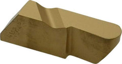 Kennametal - 4125NRD Grade KC850, 6.35mm Cutting Width Carbide Grooving Insert - 12.7mm Max Depth of Cut, Right Hand, 3.18mm Corner Radius, TiC/TiCN/TiN Finish - USA Tool & Supply