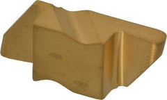 Kennametal - 4062NRD Grade KC850, 3.18mm Cutting Width Carbide Grooving Insert - 6.35mm Max Depth of Cut, Right Hand, 1.59mm Corner Radius, TiC/TiCN/TiN Finish - USA Tool & Supply