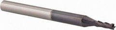 Accupro - 1/16", 3/16" LOC, 1/8" Shank Diam, 1-1/2" OAL, 4 Flute, Solid Carbide Square End Mill - Single End, AlTiN Finish, Spiral Flute, 30° Helix, Centercutting, Right Hand Cut, Right Hand Flute - USA Tool & Supply