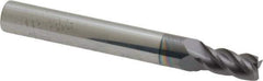 Accupro - 13/64", 3/8" LOC, 1/4" Shank Diam, 2" OAL, 4 Flute, Solid Carbide Square End Mill - Single End, AlTiN Finish, Spiral Flute, 40° Helix, Centercutting, Right Hand Cut, Right Hand Flute - USA Tool & Supply