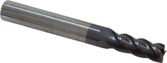 Accupro - 9/32", 3/4" LOC, 5/16" Shank Diam, 2-1/2" OAL, 4 Flute, Solid Carbide Square End Mill - Single End, AlTiN Finish, Spiral Flute, 40° Helix, Centercutting, Right Hand Cut, Right Hand Flute - USA Tool & Supply