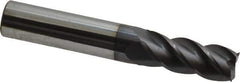 Accupro - 27/64", 1" LOC, 7/16" Shank Diam, 2-3/4" OAL, 4 Flute, Solid Carbide Square End Mill - Single End, AlTiN Finish, Spiral Flute, 40° Helix, Centercutting, Right Hand Cut, Right Hand Flute - USA Tool & Supply