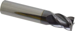 Accupro - 31/64", 5/8" LOC, 1/2" Shank Diam, 2-1/2" OAL, 4 Flute, Solid Carbide Square End Mill - Single End, AlTiN Finish, Spiral Flute, 40° Helix, Centercutting, Right Hand Cut, Right Hand Flute - USA Tool & Supply