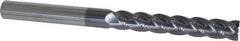 Accupro - 1/2", 3" LOC, 1/2" Shank Diam, 6" OAL, 4 Flute, Solid Carbide Square End Mill - Single End, AlTiN Finish, Spiral Flute, 40° Helix, Centercutting, Right Hand Cut, Right Hand Flute - USA Tool & Supply