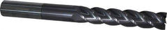 Accupro - 5/8", 3" LOC, 5/8" Shank Diam, 6" OAL, 4 Flute, Solid Carbide Square End Mill - Single End, AlTiN Finish, Spiral Flute, 40° Helix, Centercutting, Right Hand Cut, Right Hand Flute - USA Tool & Supply
