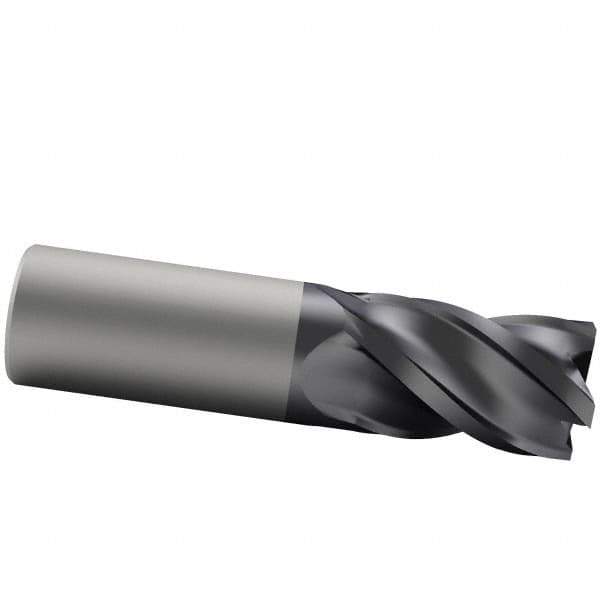 Accupro - 3/4", 1" LOC, 3/4" Shank Diam, 3" OAL, 4 Flute, Solid Carbide Square End Mill - Single End, AlTiN Finish, Spiral Flute, 40° Helix, Centercutting, Right Hand Cut, Right Hand Flute - USA Tool & Supply