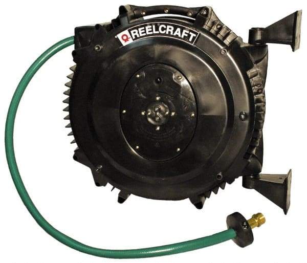 Reelcraft - 50' Spring Retractable Hose Reel - 125 psi, Hose Included - USA Tool & Supply