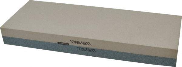 Norton - 8" Long x 3" Wide x 1" Thick, Sharpening Stone - Rectangle, 220/1000 Grit, Very Fine, Ultra Fine Grade - USA Tool & Supply