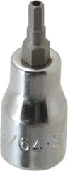 SK - 3/8" Drive, 9/64" Hex Bit Socket - 1-11/16" OAL, Tamper Resistant - USA Tool & Supply