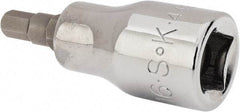 SK - 3/8" Drive, 3/16" Hex Bit Socket - 1-11/16" OAL, Tamper Resistant - USA Tool & Supply