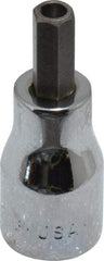 SK - 3/8" Drive, 1/4" Hex Bit Socket - 1-11/16" OAL, Tamper Resistant - USA Tool & Supply