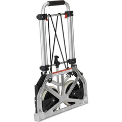 Vestil - 250 Lb Capacity 26" OAH Hand Truck - Fold Away Handle, Aluminum, Rubber Wheels - USA Tool & Supply