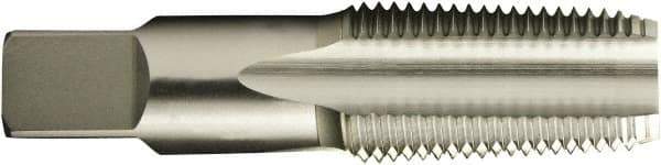 Vermont Tap & Die - 1/8-27 NPT Thread, 4 Flute Standard Pipe Tap - 2-1/8" OAL, 3/4" Thread Length, 5/16" Shank Diam, Bright Finish, High Speed Steel - Exact Industrial Supply