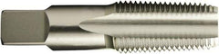 Vermont Tap & Die - 1/4-18 NPTF Thread, 4 Flute Standard Pipe Tap - 2-7/16" OAL, 1-1/16" Thread Length, 9/16" Shank Diam, Bright Finish, High Speed Steel - Exact Industrial Supply