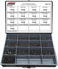 Value Collection - 1,300 Piece Steel Socket Head Cap Screws - #6 to #10 Thread - USA Tool & Supply