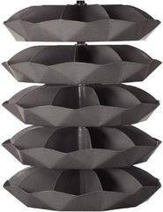 Durham - 2,500 Lb Capacity, 22" Deep x 57-1/2" High, Rotating Bin Rack - 1 Side, Gray Steel Bins - USA Tool & Supply