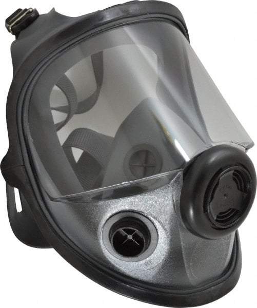 North - Series 5400, Size M/L Full Face Respirator - 4-Point Suspension, Threaded Connection - USA Tool & Supply