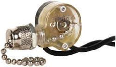 Pass & Seymour - 1 Pole Canopy Pull Appliance Switch - 6 Amps at 125 Volts, 3 Amps at 250 Volts, On-Off Sequence - USA Tool & Supply