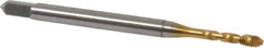 Emuge - #3-56 UNF 2 Flute 2B Bottoming Spiral Flute Tap - Cobalt, TiN Finish, 1.969" OAL, Right Hand Flute, Right Hand Thread, Series Enorm Z - USA Tool & Supply