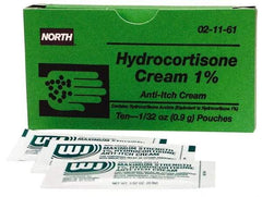 North - 1/32 oz Anti-Itch Relief Cream - Comes in Packet, Hydrocortisone - USA Tool & Supply